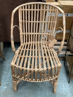 NKUKU AJAYA RATTAN CANE STYLE DINING CHAIR IN NATURAL: LOCATION - B5