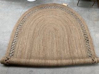 NKUKU RUPIKIA JUTE FLOOR RUG IN NATURAL BROWN : SIZE 150 X 240CM: LOCATION - B5