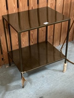 NKUKU MAHI SIDE TABLE IN BRASS - RRP £225: LOCATION - B5