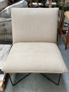 NKUKU KASHVI OVERSIZED LOUNGER CHAIR IN NATURAL FABRIC - RRP £995: LOCATION - B5