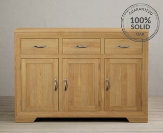 TILT/MITRE/BELLINGHAM NATURAL SOLID OAK LARGE SIDEBOARD - RRP £599: LOCATION - C2