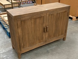 NKUKU YASHA REEDED MANGO WOOD SIDEBOARD IN NATURAL - RRP £995: LOCATION - B9