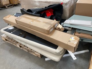 PALLET OF ASSORTED INCOMPLETE JOHN LEWIS & PARTNERS BED FRAME COMPONENTS: LOCATION - A5 (KERBSIDE PALLET DELIVERY)