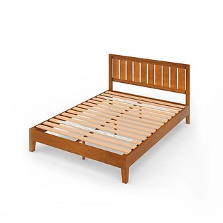 GWEN SOLID WOOD PLATFORM DOUBLE BED FRAME & HEADBOARD - RRP £144.99: LOCATION - A5