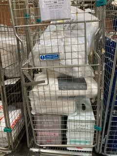 CAGE OF ASSORTED JOHN LEWIS & PARTNERS BEDDING ITEMS TO INCLUDE SOFT TOUCH WASHABLE PILLOW PAIR (CAGE NOT INCLUDED): LOCATION - A6