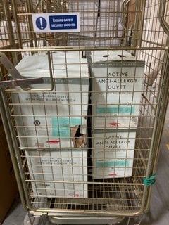 CAGE OF ASSORTED JOHN LEWIS & PARTNERS BEDDING ITEMS TO INCLUDE SPECIALIST SYNTHETIC ACTIVE ANTI ALLERGY DOUBLE DUVET (CAGE NOT INCLUDED): LOCATION - A6