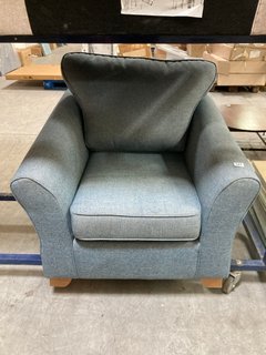 ABBEY ARMCHAIR IN MARINE BLUE FABRIC: LOCATION - A1