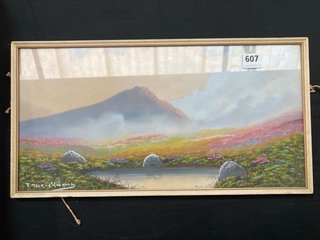 A HIGHLAND WATERCOLOUR SCENE SIGNED J. MAURICE HOSKING: LOCATION - PB