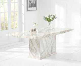 MARINO 18OCM MARBLE DINING TABLE - RRP £899: LOCATION - C8