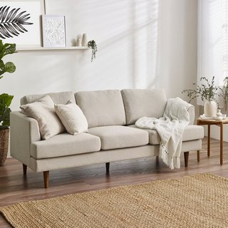 FLEUR SOFA 3 SEATER RECYCLED FABRIC CREAM - RRP £399.99: LOCATION - B2