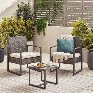 ALGARVE OUTDOOR 2 SEAT BISTRO SET GREY - RRP £134.99: LOCATION - B3