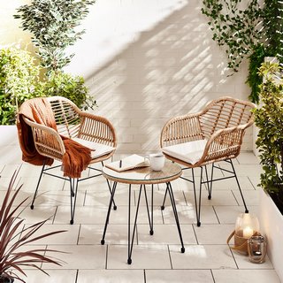 BELIZE OUTDOOR 2 SEAT BISTRO SET BEIGE - RRP £149.99: LOCATION - B3