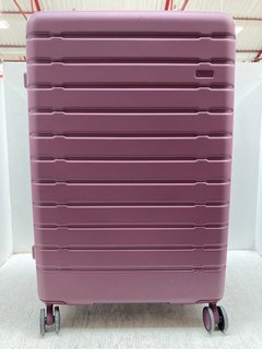 ANTLER STAMFORD 2.0 81CM HARD SHELL WHEELED SUITCASE IN BERRY RED - RRP £270.00: LOCATION - AR2