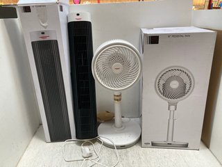 JOHN LEWIS & PARTNERS 30" TOWER FAN IN BLACK TO ALSO INCLUDE JOHN LEWIS & PARTNERS 10" PEDESTAL FAN IN WHITE: LOCATION - AR3