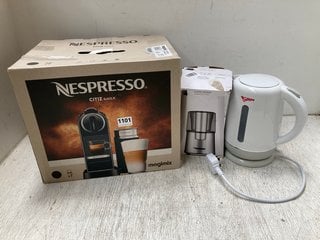 3 X ASSORTED KITCHEN ITEMS TO INCLUDE NESPRESSO CITIZ & MILK COFFEE MACHINE: LOCATION - AR6