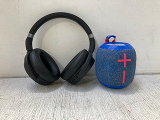 ULTIMATE EARS WONDERBOOM BLUETOOTH SPEAKER IN BLUE TO ALSO INCLUDE SENNHEISER HD 450BT WIRELESS NOISE CANCELLING HEADPHONES: LOCATION - AR6