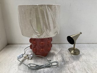 JOHN LEWIS & PARTNERS BUBBLE TABLE LAMP TO ALSO INCLUDE JOHN LEWIS & PARTNERS TRUMPET WALL LIGHT - COMBINED RRP £125.00: LOCATION - AR6