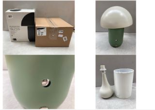 JOHN LEWIS & PARTNERS MUSHROOM LED TOUCH TABLE LAMP TO ALSO INCLUDE JOHN LEWIS & PARTNERS KRISTY TOUCH LAMP: LOCATION - BR7