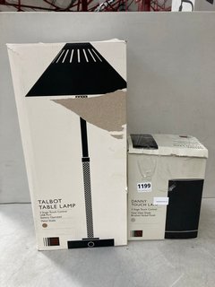 JOHN LEWIS & PARTNERS DANNY TOUCH LAMP TO ALSO INCLUDE JOHN LEWIS & PARTNERS TALBOT TABLE LAMP - COMBINED RRP £135.00: LOCATION - BR9