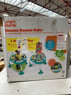 INGENUITY KEEP COZY 3 IN 1 GROW WITH ME BOUNCE & ROCK SEAT TO ALSO INCLUDE BRIGHT STARTS BOUNCE BOUNCE BABY 2 IN 1 ACTIVITY JUMPER & TABLE: LOCATION - BR10