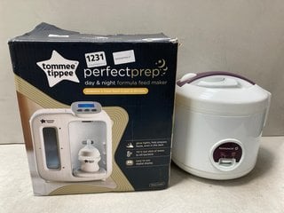 TOMMEE TIPPEE PERFECT PREP DAY & NIGHT FORMULA FEED MAKER TO ALSO INCLUDE REISHUNGER RCP-30 RICE COOKER: LOCATION - BR11