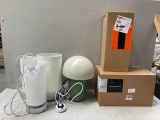 JOHN LEWIS & PARTNERS 5 X ASSORTED LIGHTS TO INCLUDE DEXTER TOUCH LAMP: LOCATION - BR11