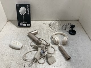 5 X ASSORTED ITEMS TO INCLUDE BEATS HEADPHONES IN CREAM: LOCATION - BR13