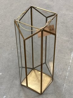 NKUKU NDIKI LANTERN IN ANTIQUE BRASS FINISH: LOCATION - B6