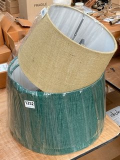 3 X ASSORTED NKUKU LAMP SHADES TO INCLUDE DIA SMALL LAMP SHADE IN NATURAL: LOCATION - B6