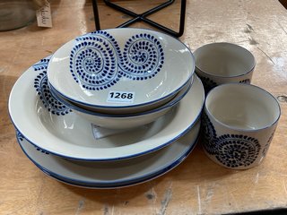 QTY OF NKUKU ESHANI DINNERWARE TO INCLUDE MUGS AND BOWLS: LOCATION - B6