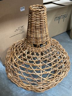 NKUKU BERU SMALL RATTAN STYLE LAMP SHADE IN NATURAL: LOCATION - B6