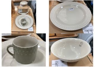 QTY OF ASSORTED NKUKU HOMEWARE TO INCLUDE ELA DINNER PLATE IN CREAM: LOCATION - B6