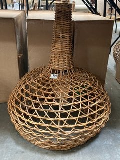 NKUKU BERU LARGE RATTAN STYLE LAMP SHADE IN NATURAL FINISH: LOCATION - B6