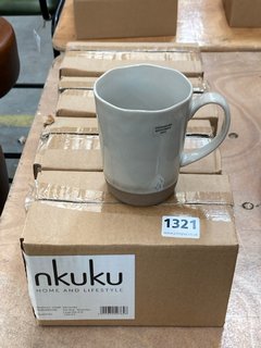 4 X NKUKU SETS OF 2 EDO LARGE DRINKS MUGS IN NATURAL: LOCATION - B6