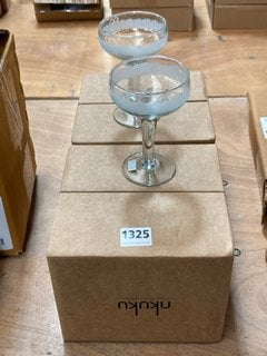 2 X NKUKU SETS OF 4 ANARA CHAMPAGNE GLASSES: LOCATION - B6