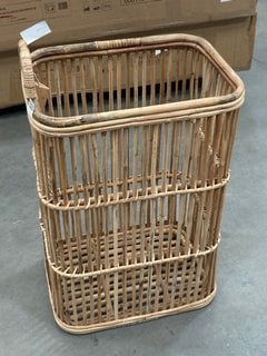 NKUKU RAMMI RATTAN TALL LAUNDRY BASKET IN NATURAL CANE STYLE FINISH: LOCATION - B6