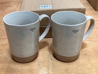 NKUKU EDO SET OF 2 DRINKS MUGS IN NATURAL: LOCATION - B6