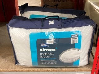 2 X SILENTNIGHT AIRMAX SINGLE MATTRESS TOPPERS: LOCATION - BR6