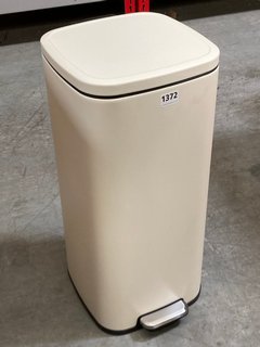 JOHN LEWIS & PARTNERS TALL PEDAL BIN IN CREAM: LOCATION - BR6