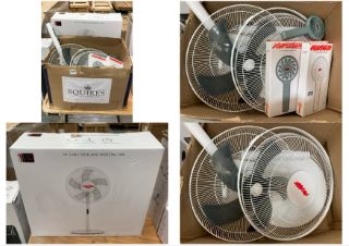 QTY OF ASSORTED JOHN LEWIS & PARTNERS FANS TO INCLUDE 16" 2 IN 1 DESK AND PEDESTAL FAN: LOCATION - C8