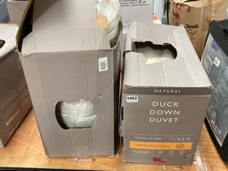 2 X JOHN LEWIS & PARTNERS NATURAL DUCK DOWN DUVETS : SIZES KING SIZE AND SUPER KING SIZE: LOCATION - C9