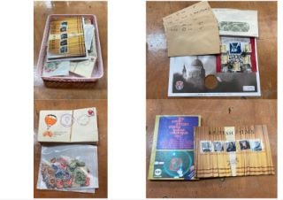 QTY OF ASSORTED VINTAGE STAMPS: LOCATION - CR