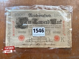 A 1911 GERMAN 1000 MARK NOTE: LOCATION - CR