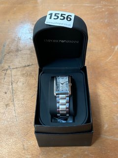 EMPORIO ARMANI UNISEX WRISTWATCH, CASED, AR1639: LOCATION - CR