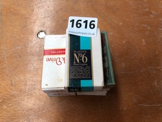 7 X VINTAGE CIGARETTE PACKS FILLED WITH CIGARETTE CARDS: LOCATION - CR