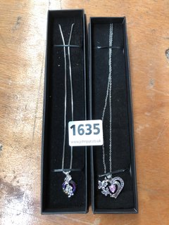 2 X COSTUME PENDANTS AND CHAINS: LOCATION - CR