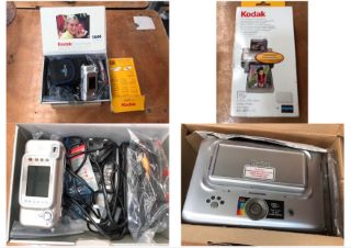 A KODAK EASYSHARE DIGITAL CAMERA WITH EASY SHARE PRINTER AND FULL SYSTEM: LOCATION - CR