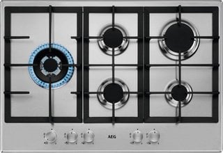 AEG 5 BURNER GAS HOB : MODEL HGB75500SM - RRP £354: LOCATION - D7