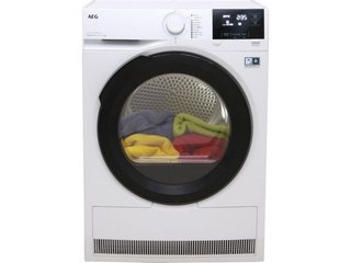 AEG HEAT PUMP TUMBLE DRYER : MODEL TR818P4B - RRP £899: LOCATION - D2