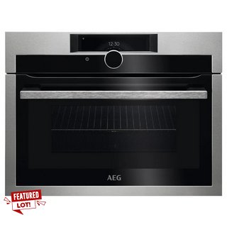 AEG BUILT IN SINGLE COMBI MICROWAVE OVEN: MODEL KME968000M - RRP £1029: LOCATION - D2